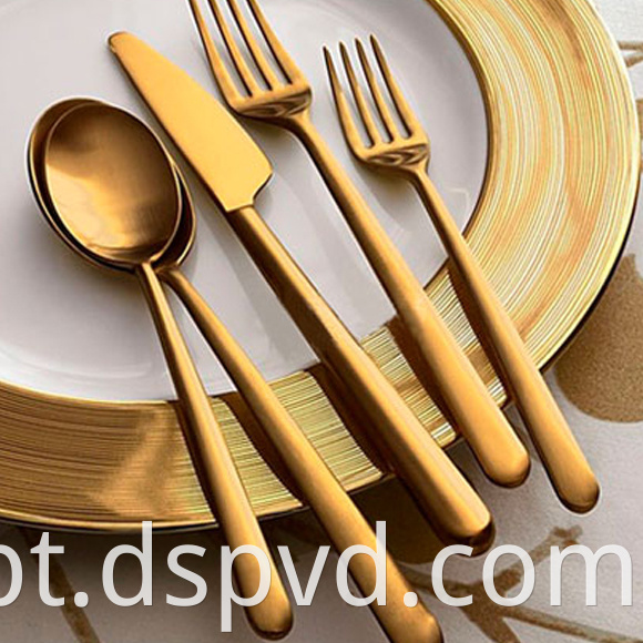 Tableware with gold color